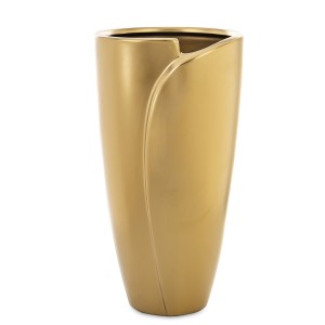 Wazon ceramiczny nowoczesny złoty 30x16x16 168090