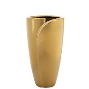 Wazon ceramiczny nowoczesny złoty 24x13x13 168089