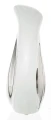 Wazon dekoracyjny ceramiczny biało srebrny 26x14x8,5 131499
