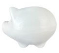 Skarbonka świnka dekoracyjna ceramiczna cała biała duża XL 16x23