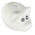Skarbonka świnka dekoracyjna ceramiczna cała biała duża XL 16x23