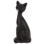 Figurka dekoracyjna kot ceramiczna czarna 20x9x6.5 168156