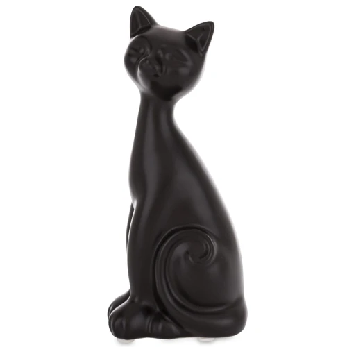 Figurka dekoracyjna kot ceramiczna czarna 20x9x6.5 168156