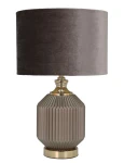 Lampa ceramiczna lampka nocna stołowa brąz 51x33x33 170435