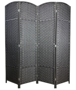 Parawan pokojowy dekoracyjny kotara 4 skrzydła 175x160 ciemny brąz 