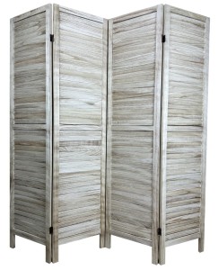 Parawan pokojowy dekoracyjny kotara 4 skrzydła 170x160  drewniany jasny przypalany