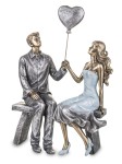 Figurka dekoracyjna para na ławeczce z balonem kolekcja family 23x16x8 137928