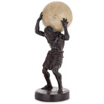 Figurka Atlas dekoracyjna mężczyzna dźwigający kulę ziemską 43x17x15 168606