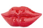 Figurka dekoracja usta czerwone 13,5x28x9 168595