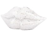 Figurka dekoracja usta srebrne 15,5x33x10 168586
