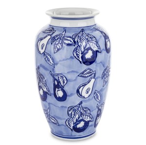 Wazon dekoracyjny ceramiczny niebiesko biały 26,5x15x15 170531