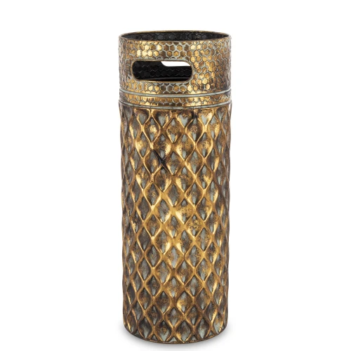Parasolnik stojący pojemnik na parasole złoty 55x20x20 163760