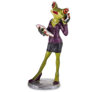 Figurka dekoracyjna żaba pani prezes 18x8x5,5 175690