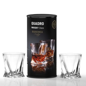 Pl Bohemia Prestige Quadro Szklanka Whisky Tuba 2x 340 ml 173714