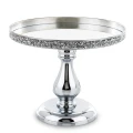 Patera dekoracyjna metalowa srebrna 25x25x21 142300