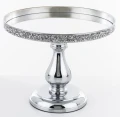 Patera dekoracyjna metalowa srebrna 25x25x21 142300