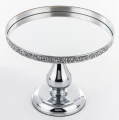 Patera dekoracyjna metalowa srebrna 25x25x21 142300
