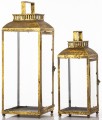 Latarnia lampion metalowy świecznik vintage złoty kpl. 2 szt 56/41,5cm 175578