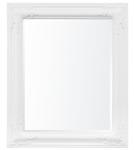 Stylowe lustro białe prostokątne 62x52 113489