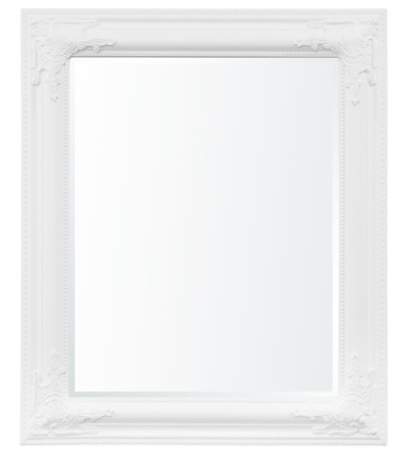 Stylowe lustro białe prostokątne 62x52 113489