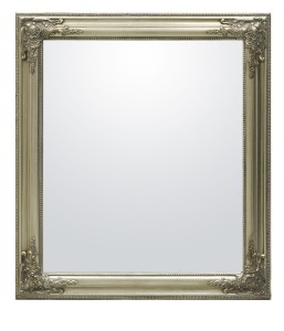 Stylowe lustro srebrne z ornamentami prostokątne 72x67 62361