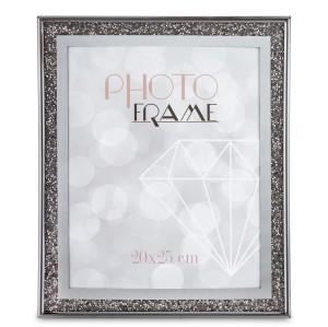 Ramka na zdjęcie zdjęcia srebrno-czarna glamour 31x26x2,5-15 169011