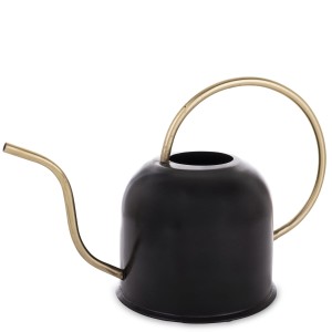 Konewka dzban dekoracyjna metalowa czarno złota 22x16,5x33 170006