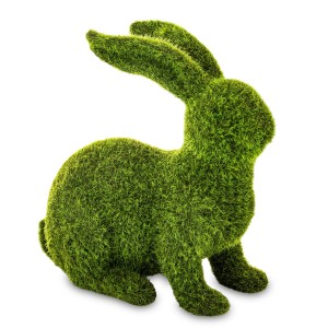 Figurka dekoracyjna wielkanocna królik króliczek zielony 16x17,5x8,5 175139