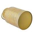 Wazon osłonka kanka na na stół metalowa wysoka 26,5x17,5cm  HIWJ2553-SR