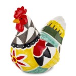 Figurka dekoracyjna kura wielokolorowa 22,5x15x23 177038