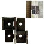 Zawias metalowy dwustronny wahadłowy - brązowy 360 stopni 45mm x 26mm 