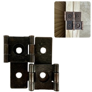 Zawias metalowy dwustronny wahadłowy - brązowy 360 stopni 45mm x 26mm 