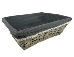 Kosz koszyk szufladowy wiklinowy z materiałem SZARY 12x39x27,5