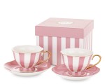 Filiżanka filiżanki ceramiczne różowo biało złote kpl. 2 szt. 177894