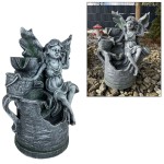 Fontanna dekoracyjna ogrodowa figurka anioł ogrodowy z oświetleniem led  40x32x19