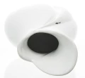 Wazon ceramiczny nowoczesny biały srebrny 30,5x16 131500