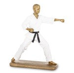 Figurka dekoracyjna mężczyzna w kimono z czarnym pasem ćwiczący sztuki walki 23,5x20x6,5 178720