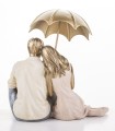 Figurka para zakochanych pod parasolem kolekcja family 15x16x12 134133