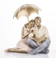 Figurka para zakochanych pod parasolem kolekcja family 15x16x12 134133