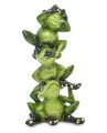 Figurka dekoracyjna żaba żabka wieża z żabek 8x5.5x14.8 71278