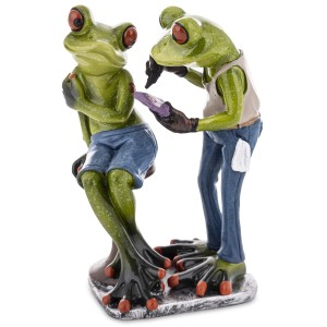 Figurka dekoracyjna żaba żabki tatuażysta robiący tatuaż żabie 15x9x7 169664