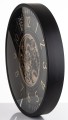 Zegar metalowy ścienny retro duży czarno złoty  66x66x9,5 180457