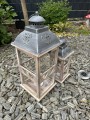 Lampion latarnia drewniana komplet 2 szt brąz 56/39cm 20AW0036