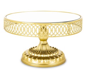 Patera taca metalowa lustrzana złota 15x25,5x25,5 179220