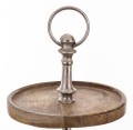 Patera dekoracyjna drewniana 3 poziomowa drzewo mango  54x30x30 170821
