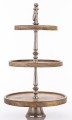 Patera dekoracyjna drewniana 3 poziomowa drzewo mango  54x30x30 170821