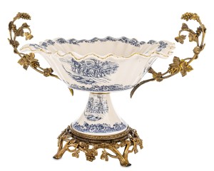 Patera dekoracyjna stylowa duża ceramiczna  27x39x30,5  182450