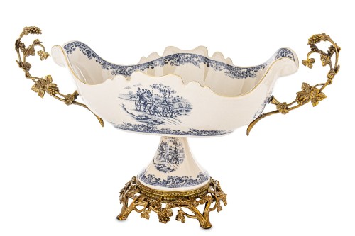 Patera dekoracyjna stylowa duża ceramiczna  28x51x20,5 182449