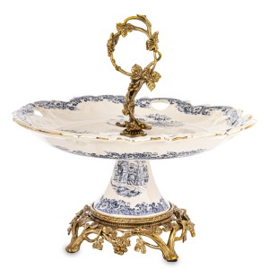 Patera dekoracyjna stylowa duża ceramiczna  28x30,5x30,5 182444