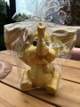 Skarbonka figurka słoń słonik ceramika złota 23x29